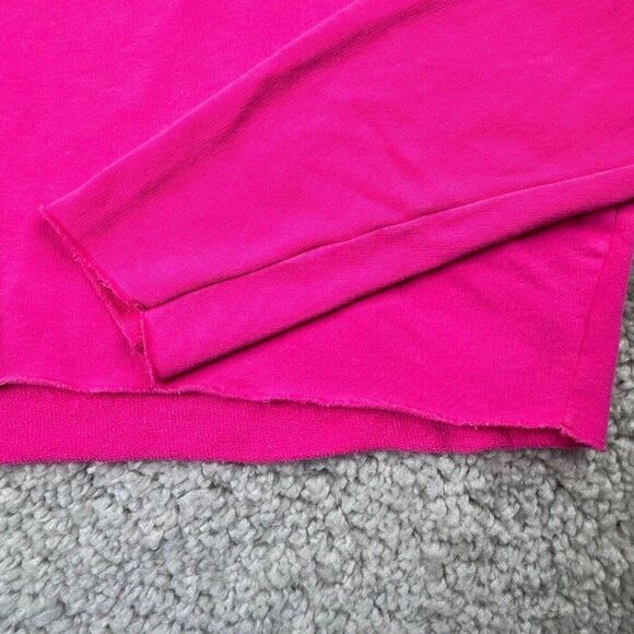 Victoria's Secret Pink Cut Out Back Cropped Hoodie Hot Pink - Picture 6 of 7